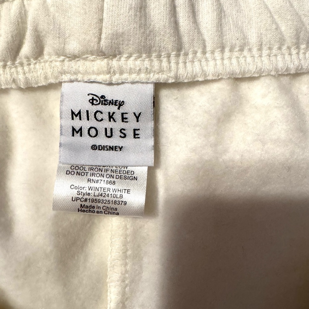NWT Disney Mickey Mouse Design Women's Winter White Jogger   SMALL  #4 - Picture 12 of 12